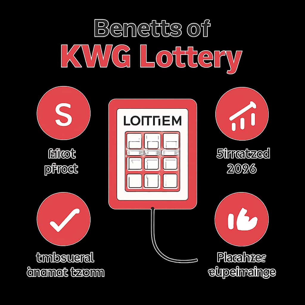Illustration detailing the Benefits of KWG Lottery.