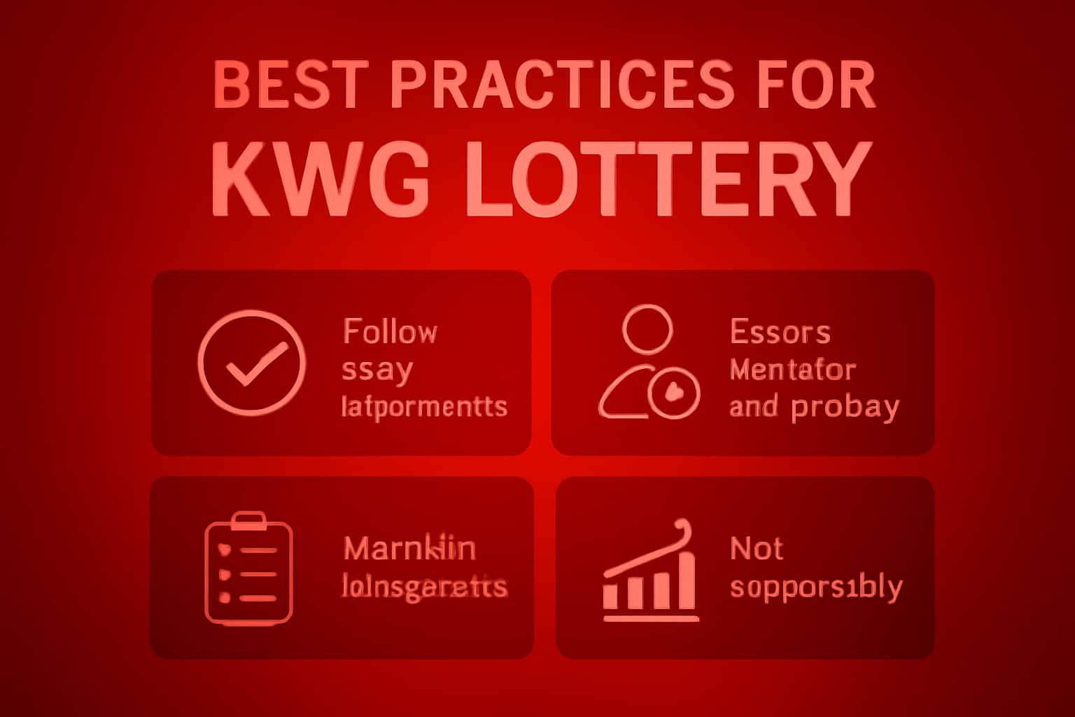 Informational representation of Best Practices for KWG Lottery.