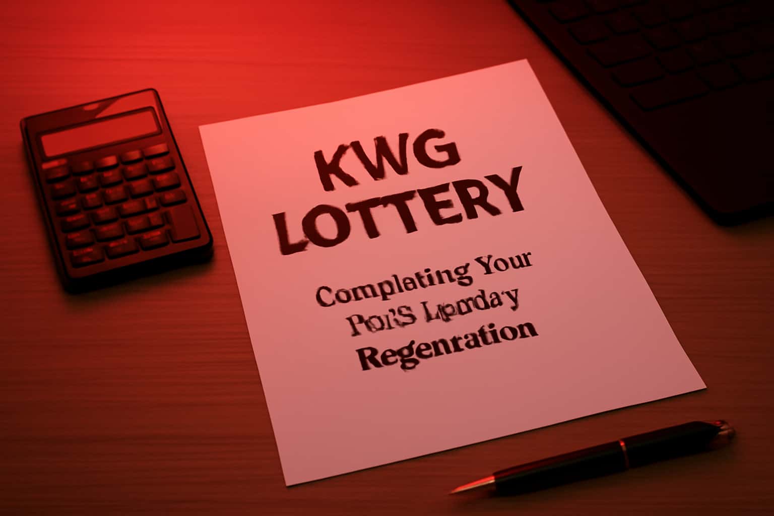 An informative scene depicting the process of completing KWG Lottery registration.