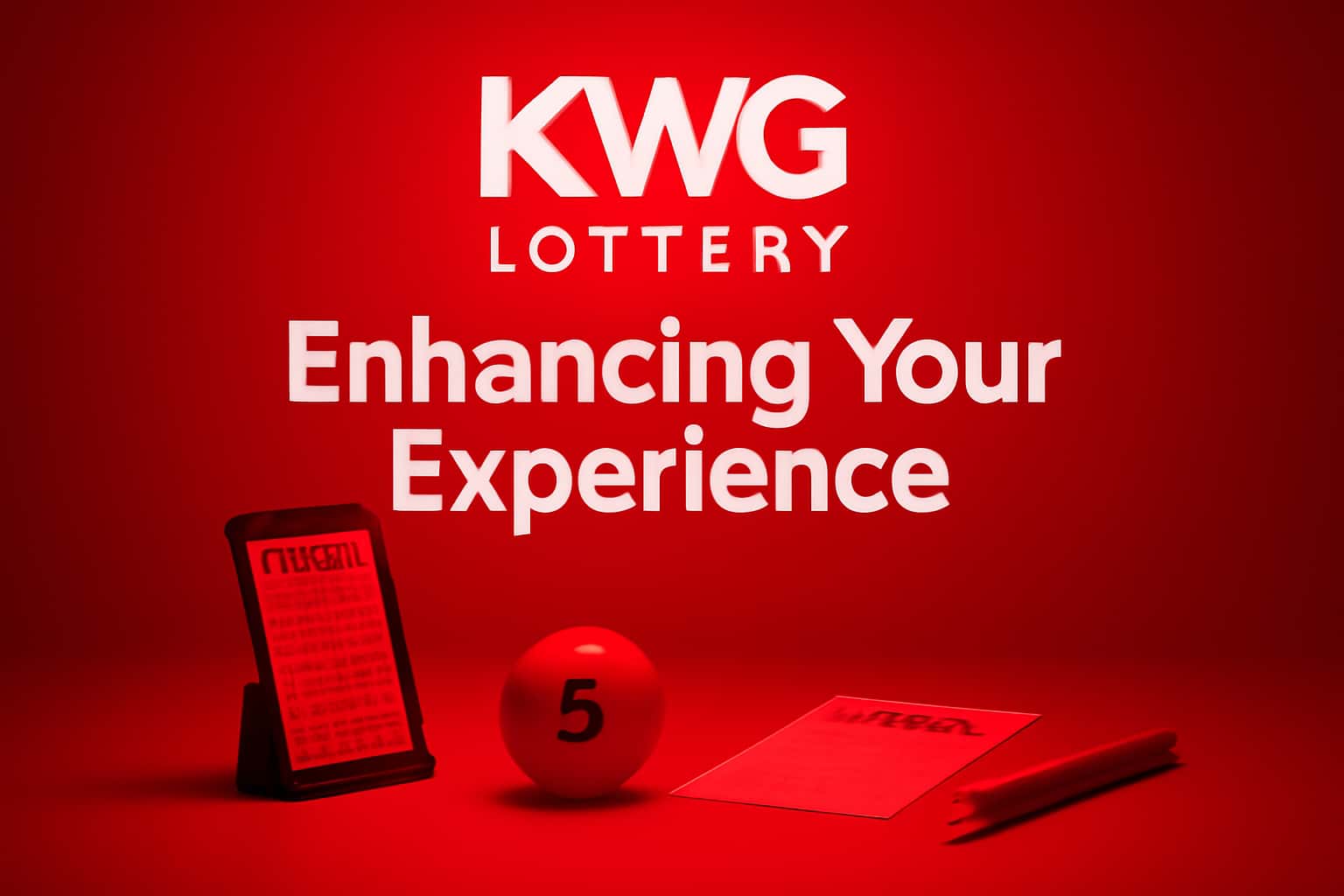 An informative scene highlighting the KWG Lottery with a focus on user experience.