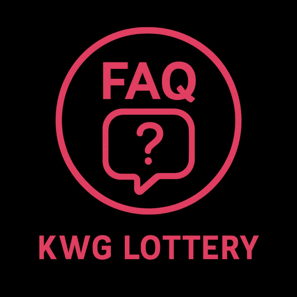 A badge illustrating the concept of FAQ About KWG Lottery.