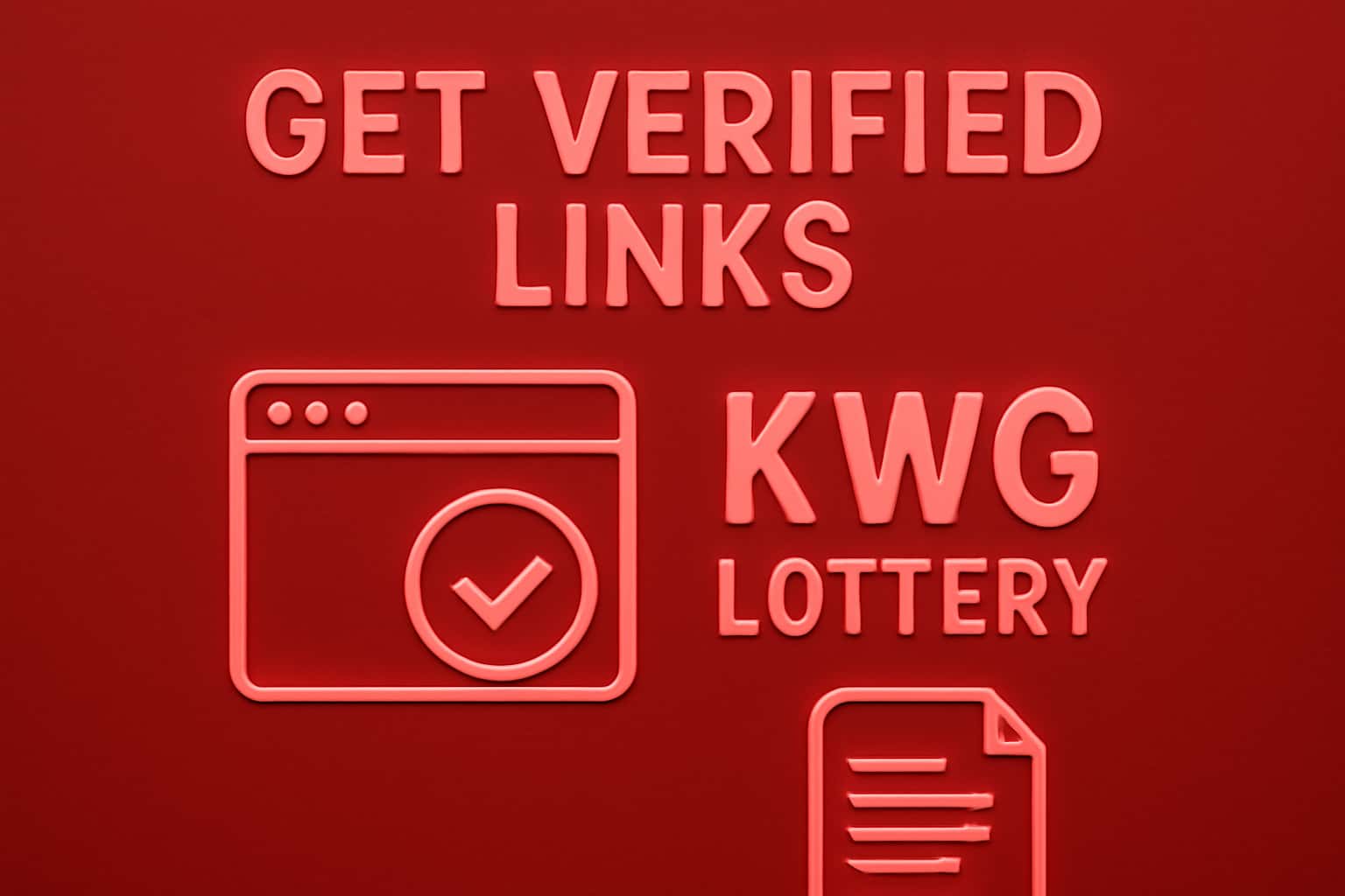 An informative visual representation of KWG Lottery access, featuring secure links.