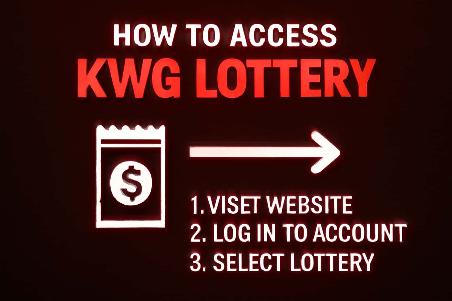 Informational scene illustrating How to Access KWG Lottery with a focus on technology.