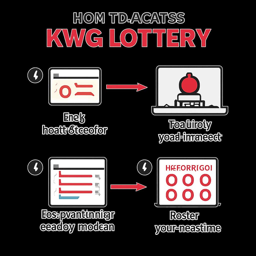 Illustration explaining access procedures for KWG Lottery.