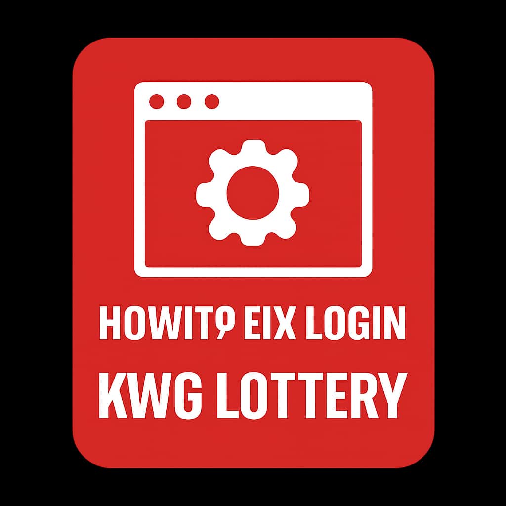 A square badge illustrating KWG Lottery account support.