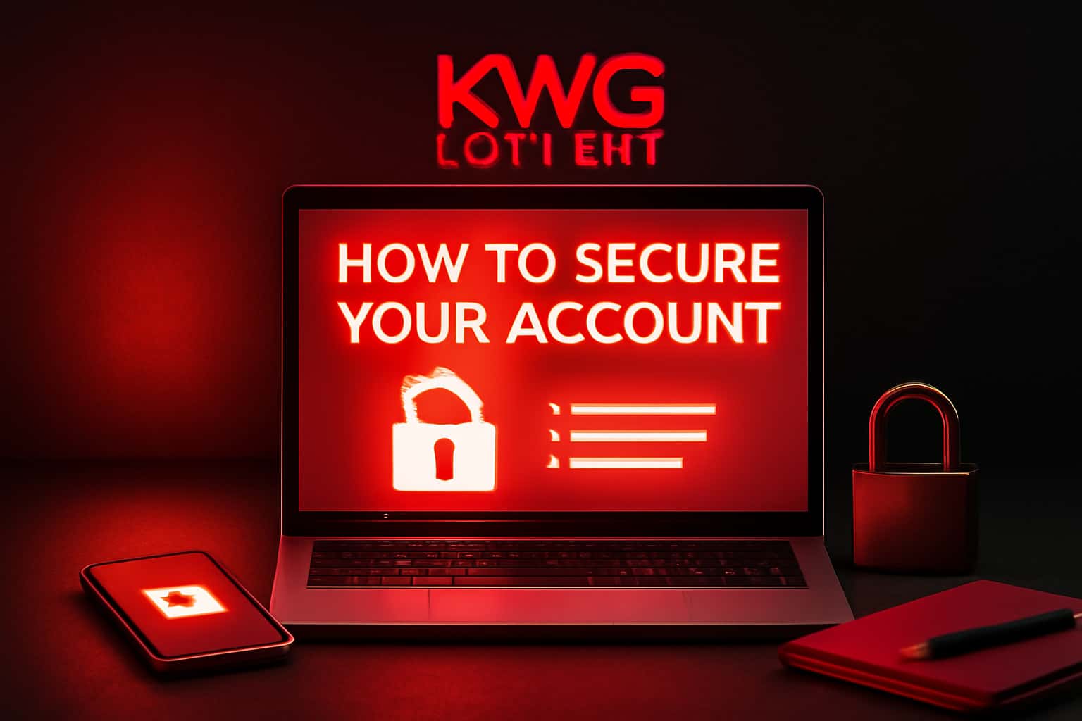 Informational scene regarding security measures for KWG Lottery account