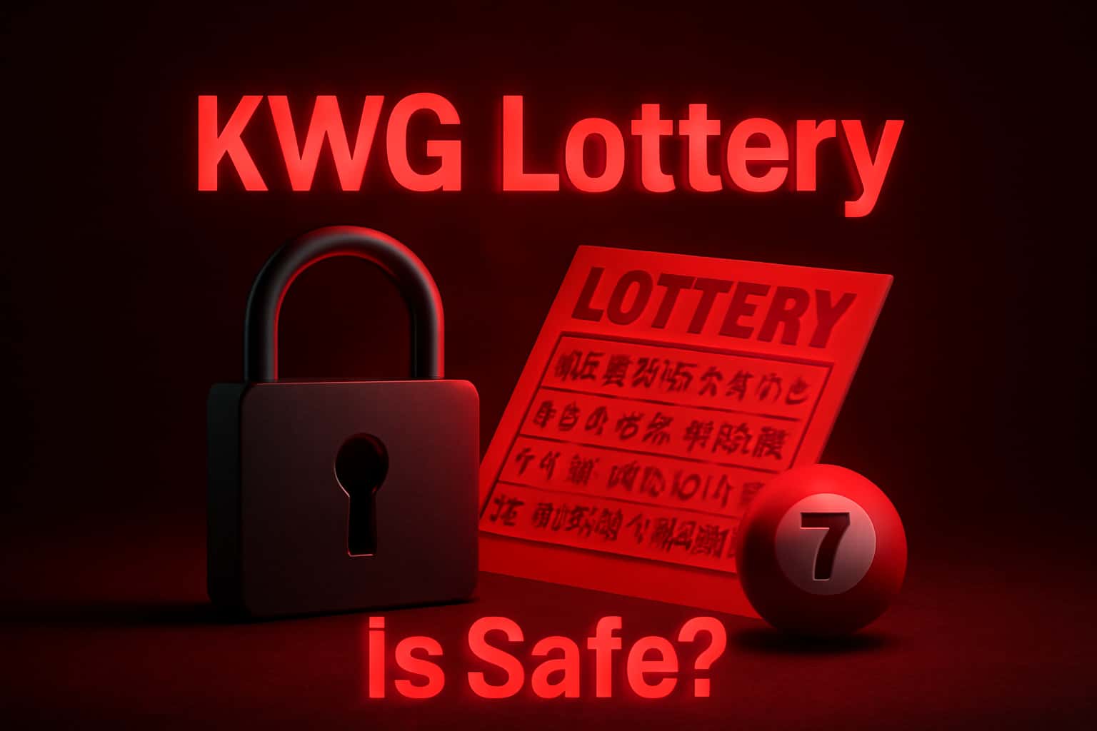 An informative visual representation of KWG Lottery safety measures.