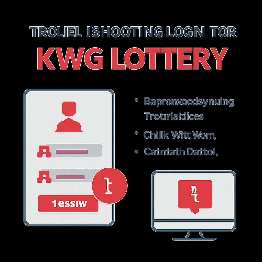 Diagram illustrating troubleshooting login issues for KWG Lottery.