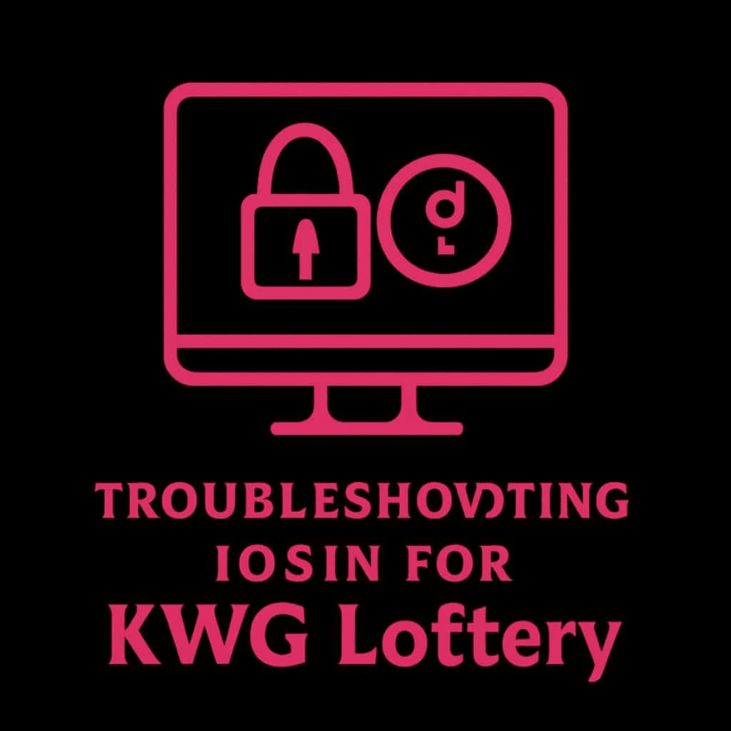 Icon representing troubleshooting login for KWG Lottery.